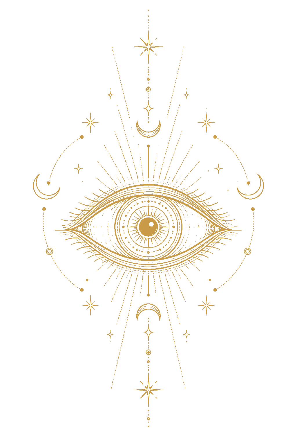 A celestial eye representing intuitive perception